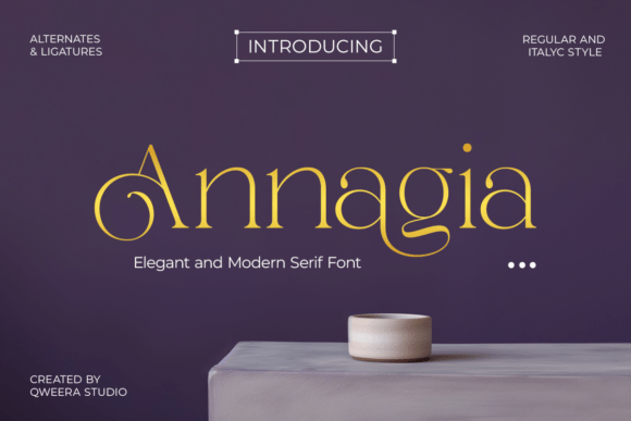 Annagia: A Serif Typeface for Modern, Elegant Branding