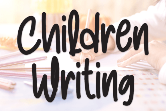 Children Writing: A Sweet Handwritten Font for Friendly Designs