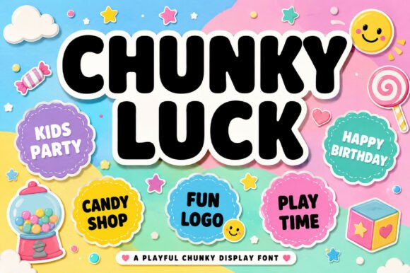 Chunky Luck: The Retro Font with Modern Appeal