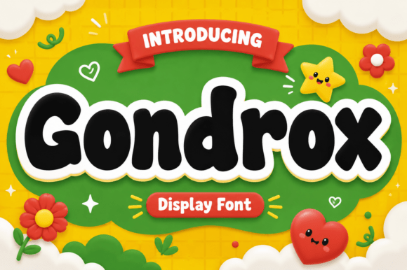 Gondrox: The Bubbly Display Font That Brings Joy to Any Project