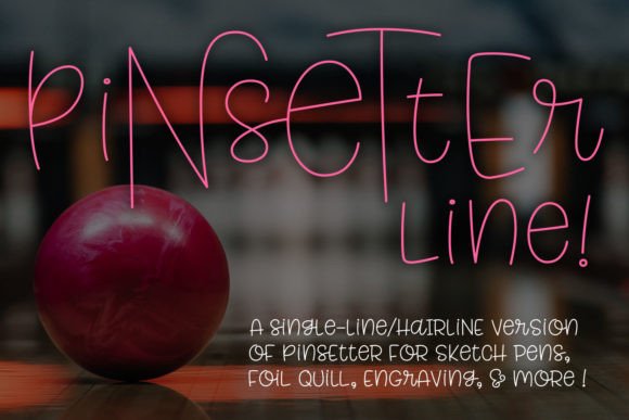 Pinsetter Line: A Creative Font for Modern Design