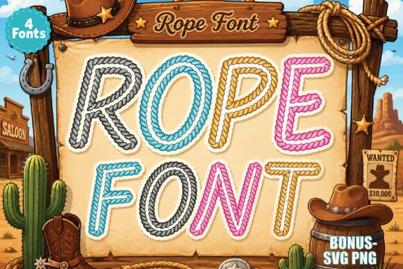 Rope Script Font: The Western Typeface for Bold Branding