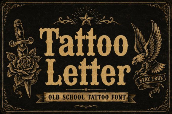 Tattoo Letter: The Old School Font with a Rebel Heart