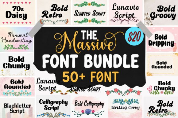 The Massive Mega Bundle: A Font Collection for Every Creative Need