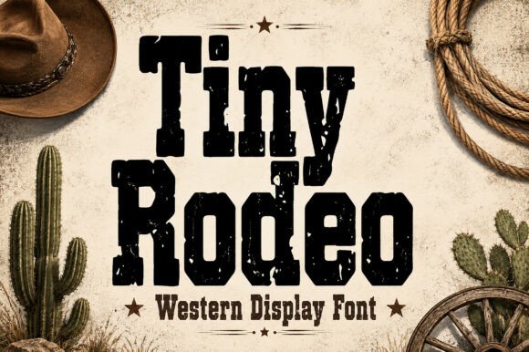 Tiny Rodeo: The Western Display Font for Bold, Authentic Designs