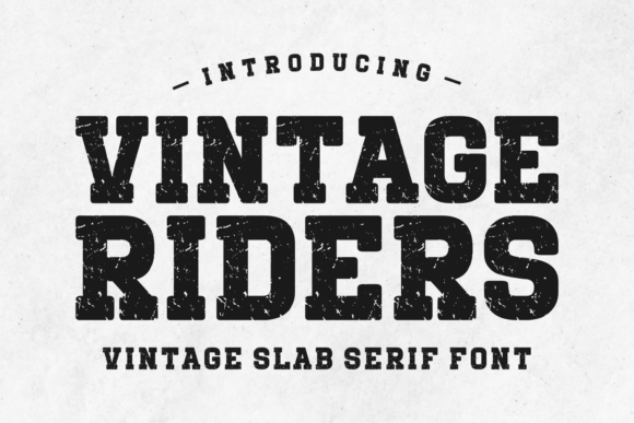 Vintage Riders: The Bold Slab Serif That Commands Attention
